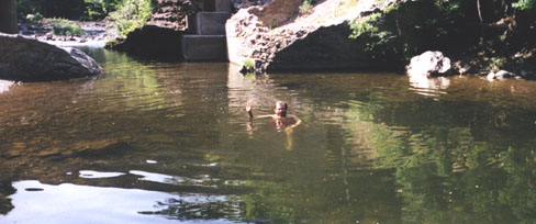 Rick Rocks in the pool at Irish Creek